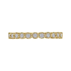 Online Gabriel & Co. Crete - 14K Yellow Gold Bezel Set Diamond Anniversary Band - 0.23 ct