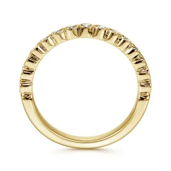 Discount Gabriel & Co. Crete - 14K Yellow Gold Bezel Set Diamond Anniversary Band - 0.15 ct
