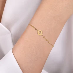 Outlet Gabriel & Co. Cross Bracelet 14K Yellow Gold Bujukan
