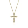 Best Gabriel & Co. Cross Necklace 14K Yellow Gold Diamond 0.09ct