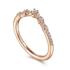 Sale Gabriel & Co. Curved-14K Rose Gold Diamond Anniversary Band - 0.17 ct