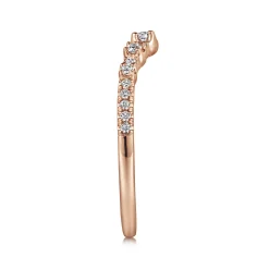 Sale Gabriel & Co. Curved-14K Rose Gold Diamond Anniversary Band - 0.17 ct