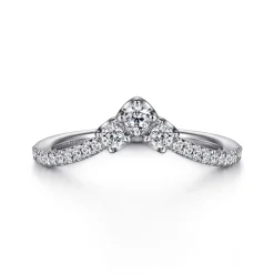 Sale Gabriel & Co. Curved-14K White Gold Diamond Anniversary Band - 0.25 ct
