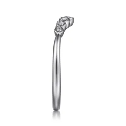 Gabriel & Co. Curved 14K White Gold Diamond Anniversary Band - 0.1 ct
