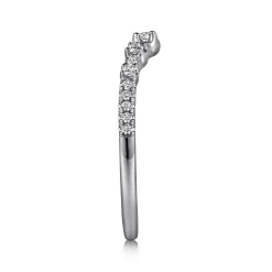 New Gabriel & Co. Curved-14K White Gold Diamond Anniversary Band - 0.17 ct