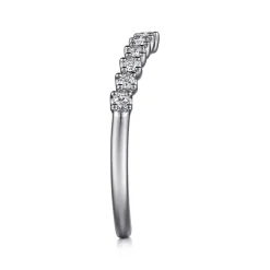 Outlet Gabriel & Co. Curved-14K White Gold Diamond Anniversary Band - 0.22 ct