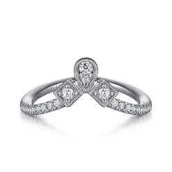 Online Gabriel & Co. Curved-14K White Gold Diamond Anniversary Band - 0.18 ct