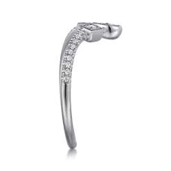 Online Gabriel & Co. Curved-14K White Gold Diamond Anniversary Band - 0.18 ct