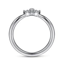 Discount Gabriel & Co. Curved 14K White Gold Diamond Anniversary Band - 0.1 ct