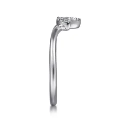 Discount Gabriel & Co. Curved 14K White Gold Diamond Anniversary Band - 0.1 ct