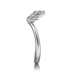Best Gabriel & Co. Curved-14K White Gold Diamond Anniversary Band - 0.2 ct