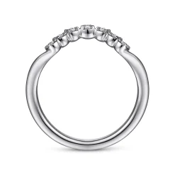 Best Gabriel & Co. Curved-14K White Gold Diamond Anniversary Band - 0.2 ct