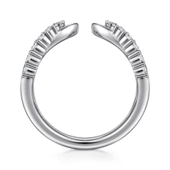 Discount Gabriel & Co. Curved 14K White Gold Diamond Open Anniversary Band - 0.25 ct