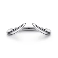 Gabriel & Co. Curved 14K White Gold Open Anniversary Band