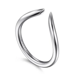 Gabriel & Co. Curved 14K White Gold Open Anniversary Band