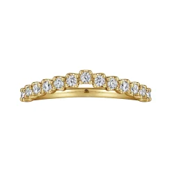 Sale Gabriel & Co. Curved-14K Yellow Gold Diamond Anniversary Band - 0.22 ct