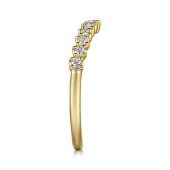 Sale Gabriel & Co. Curved-14K Yellow Gold Diamond Anniversary Band - 0.22 ct