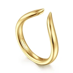 Hot Gabriel & Co. Curved 14K Yellow Gold Open Anniversary Band