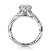 Online Gabriel & Co. Daija - 14K White Gold Twisted Oval Diamond Engagement Ring