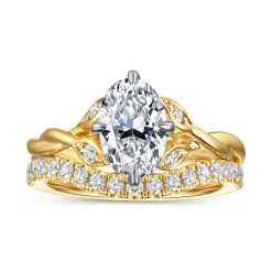 Online Gabriel & Co. Daija - 14K White-Yellow Gold Twisted Oval Diamond Engagement Ring