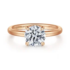 Sale Gabriel & Co. Daniele - 14K Rose Gold Round Solitaire Diamond Engagement Ring