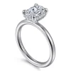 Best Gabriel & Co. Daniele - 14K White Gold Oval Solitaire Diamond Engagement Ring