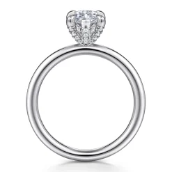 Sale Gabriel & Co. Daniele - 14K White Gold Pear Shape Solitaire Diamond Engagement Ring