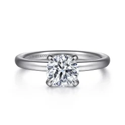 Sale Gabriel & Co. Daniele - 14K White Gold Round Solitaire Diamond Engagement Ring