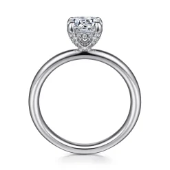Sale Gabriel & Co. Daniele - 14K White Gold Round Solitaire Diamond Engagement Ring