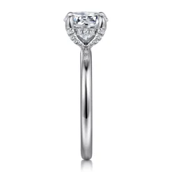 New Gabriel & Co. Daniele - 14K White Gold Round Solitaire Diamond Engagement Ring