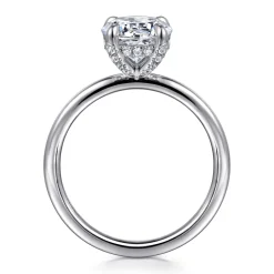 New Gabriel & Co. Daniele - 14K White Gold Round Solitaire Diamond Engagement Ring
