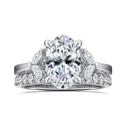 Hot Gabriel & Co. Dani - 14K White Gold Oval Diamond Engagement Ring
