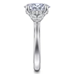 Hot Gabriel & Co. Dani - 14K White Gold Oval Diamond Engagement Ring