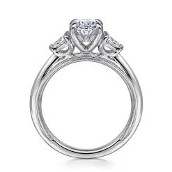 Sale Gabriel & Co. Dani - 14K White Gold Oval Diamond Engagement Ring