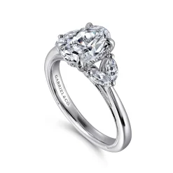 Sale Gabriel & Co. Dani - 14K White Gold Oval Diamond Engagement Ring