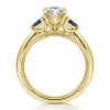 Gabriel & Co. Dani - 14K Yellow Gold Pear Shape Diamond and Sapphire Engagement Ring