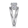 Outlet Gabriel & Co. Danni - 14K White Gold Round Three Stone Diamond Engagement Ring