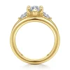 Hot Gabriel & Co. Danni - 14K Yellow Gold Marquise Shape Three Stone Diamond Engagement Ring