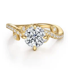 Sale Gabriel & Co. Darcie - 14K Yellow Gold Round Diamond Engagement Ring