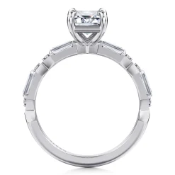 Clearance Gabriel & Co. Dariella - 14K White Gold Emerald Cut Diamond Engagement Ring