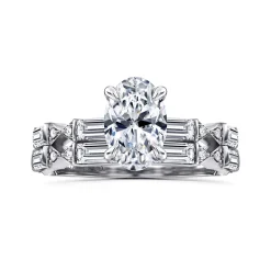 Discount Gabriel & Co. Dariella - 14K White Gold Oval Diamond Engagement Ring