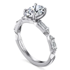 Discount Gabriel & Co. Dariella - 14K White Gold Oval Diamond Engagement Ring