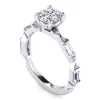 Outlet Gabriel & Co. Dariella - 14K White Gold Round Diamond Engagement Ring