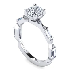 Outlet Gabriel & Co. Dariella - 14K White Gold Round Diamond Engagement Ring