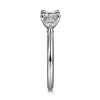 Online Gabriel & Co. Darline - 14K White Gold Emerald Cut Three Stone Lotus Diamond Engagement Ring