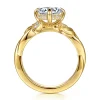 Outlet Gabriel & Co. Darling - 14K Yellow Gold Compass Prong Twisted Round Diamond Engagement Ring