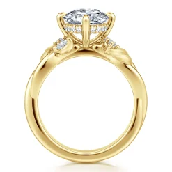 Hot Gabriel & Co. Darling - 14K Yellow Gold Compass Prong Round Diamond Engagement Ring