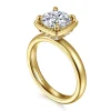 Outlet Gabriel & Co. Deedie - 14K Yellow Gold Bezel Prong Round Diamond Engagement Ring