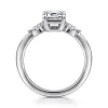 Online Gabriel & Co. Dela - 14K White Gold Emerald Cut Three Stone Diamond Engagement Ring