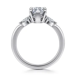 Online Gabriel & Co. Dela - 14K White Gold Marquise Shape Three Stone Diamond Engagement Ring